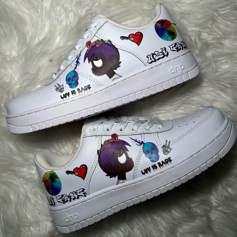 Lil Uzi Vert Luv is Rage Uzi Gang Custom Drip Creationz Sneakers- size 8W / 6.5M